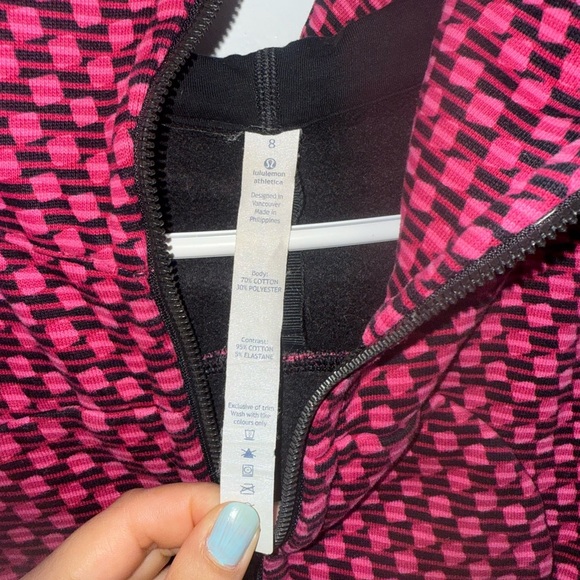 Lululemon Scuba Hoodie III, Deep Dive Berry Rumble Black / Black size 8 - Picture 9 of 12